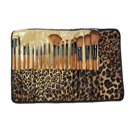 Brush set leopard 18 brushes - Smashit Cosmetics